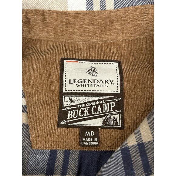 Legendary Whitetails Men’s Medium Buck Camp Flannel Shirt Relaxed Fit Plaid - Picture 4 of 15